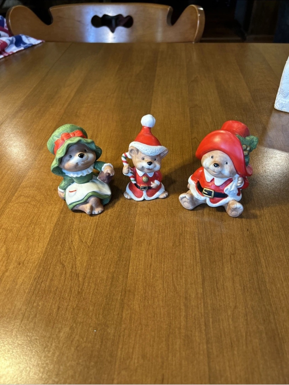 Homco Christmas Bear Set #5600 set of three